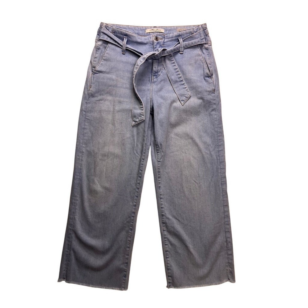 Mavi Jeans Cristin Jeans Women 30 Blue High Rise Wide Leg Raw Hem Denim